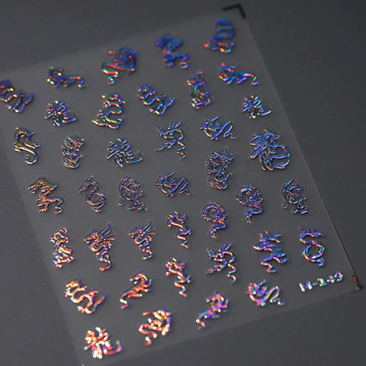 1 pz oro argento drago Nail Sticker 5D specchio metallico cinese Laser Glitter Dragon Design smalto Gel decorazioni per unghie di capodanno