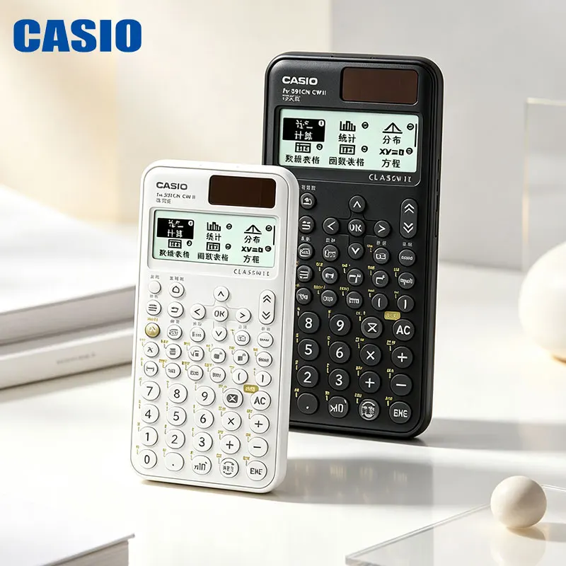 カシオ-fx-991cn-999cn-高機能電卓。大学院入試、公認会計士試験、会計試験、競技用モデル。