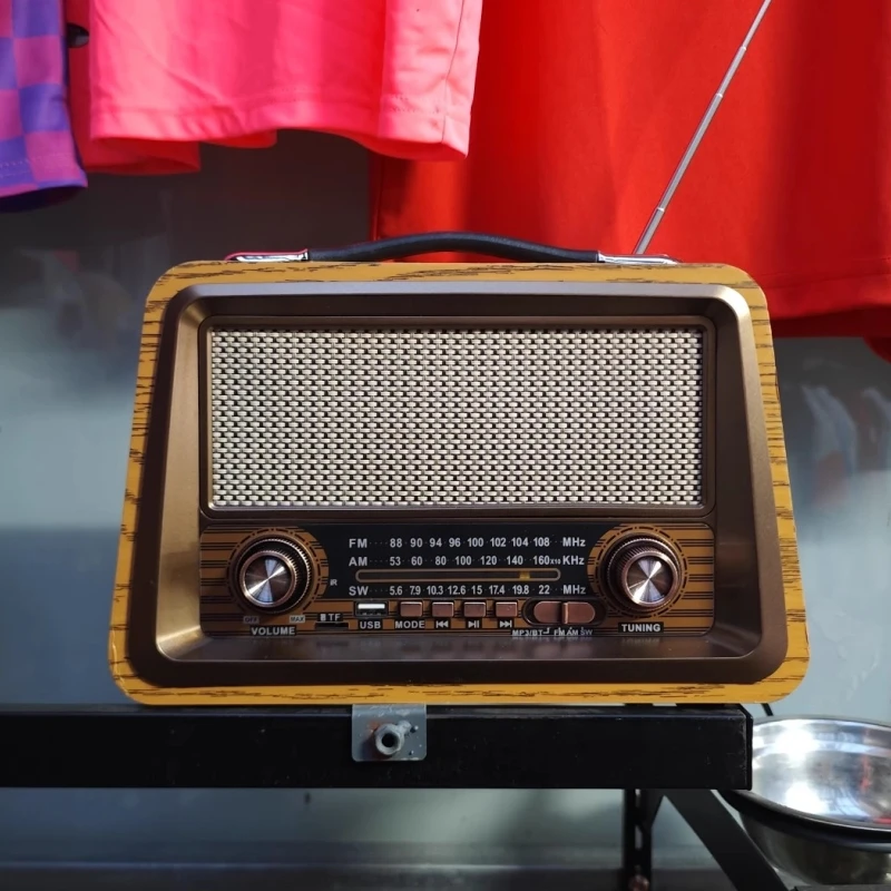 Portable Wooden Retro Wireless Bluetooth Speakers FM/AM/SW Multiband Radio Support TF Card USB MP3 Music Player Caixa De Som