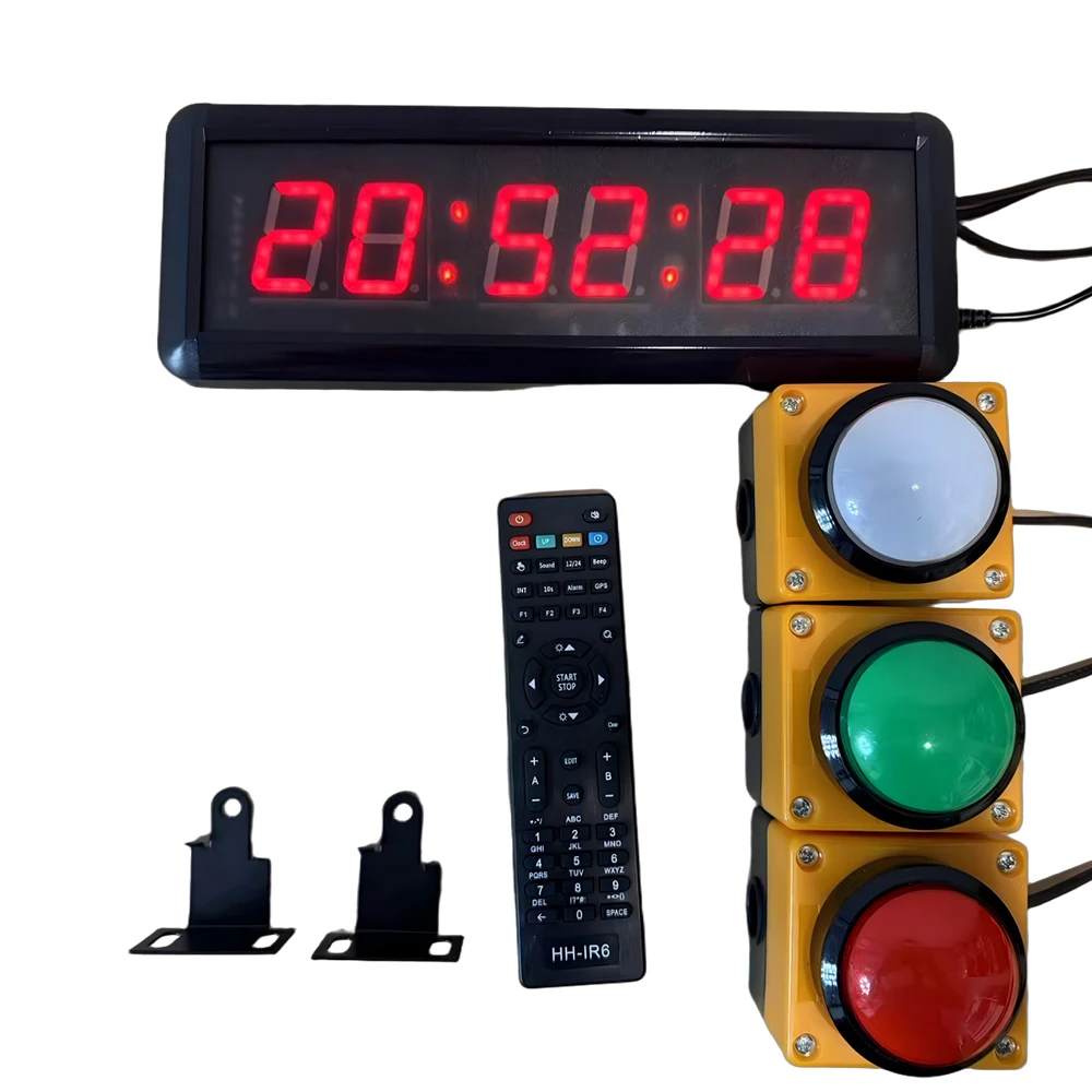 

10s Sports Game timer Voice countdown stopwatch LED digital display Training speech Basketball secret room remote control timing