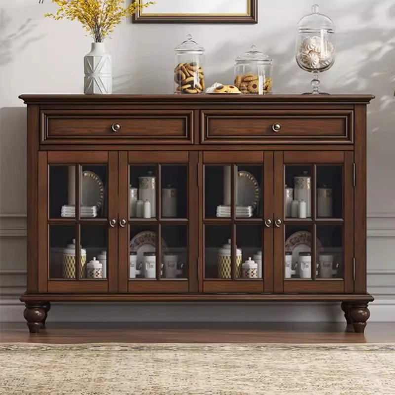 

American country side cabinet, solid wood restaurant storage