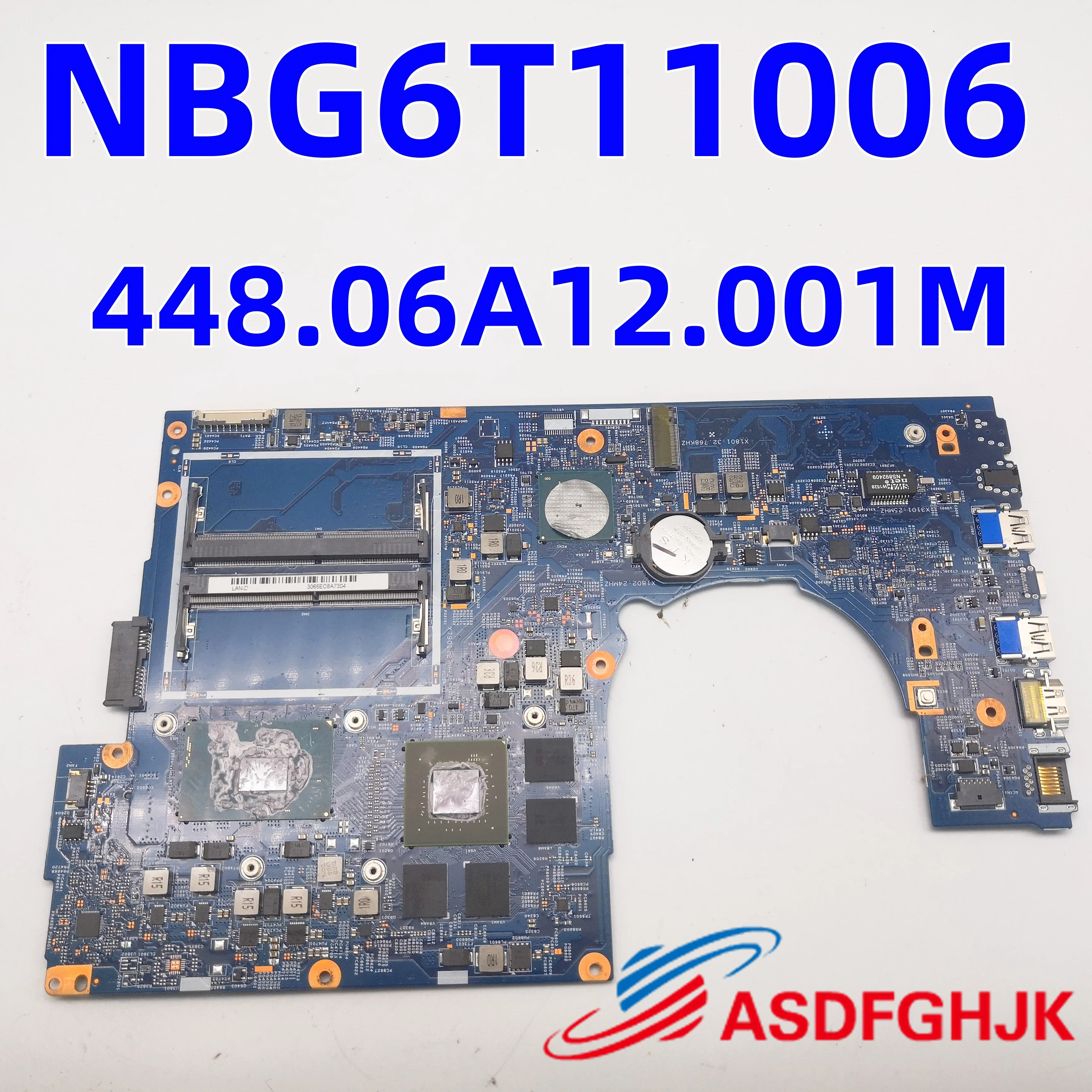 

For Acer Aspire VN7-792 NBG6T11006 motherboard 14307-1M / 448.06A12.001M with VN7-792G i7-6700hq CPU + GTX960M GPU test working