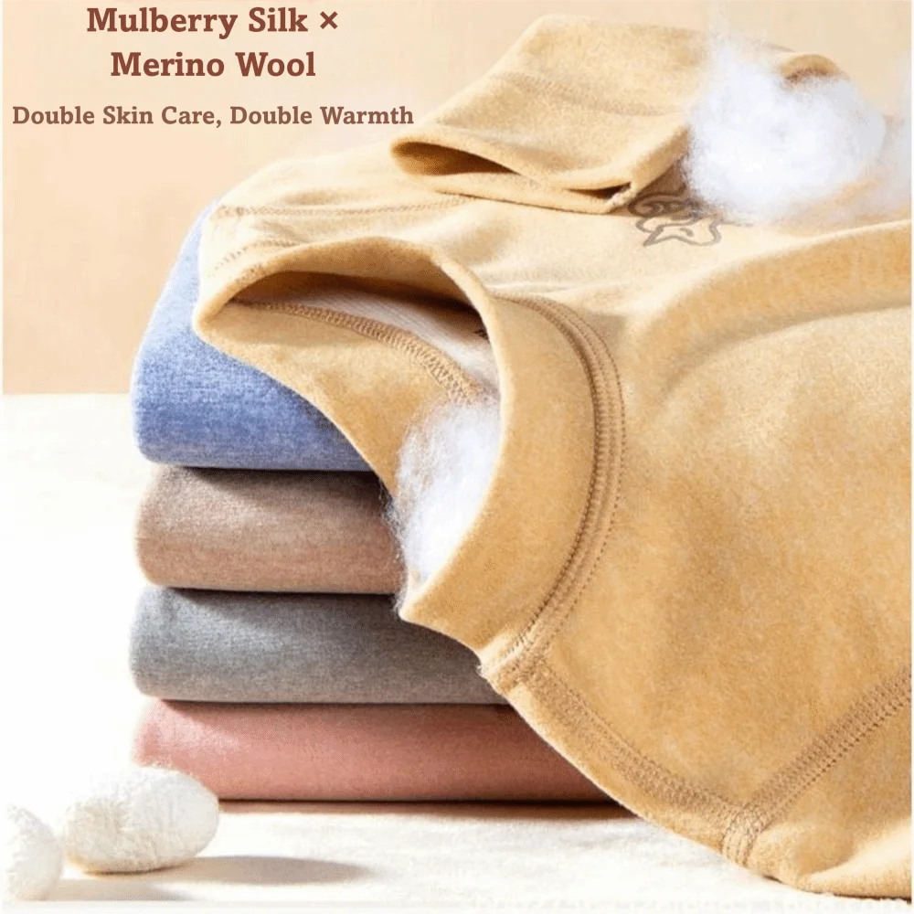 

Wool Autumn Clothing Set Silk Absorb Sweat Children's Autumn Clothes Skin-friendly Keep Warm Silk Autumn Clothing Set