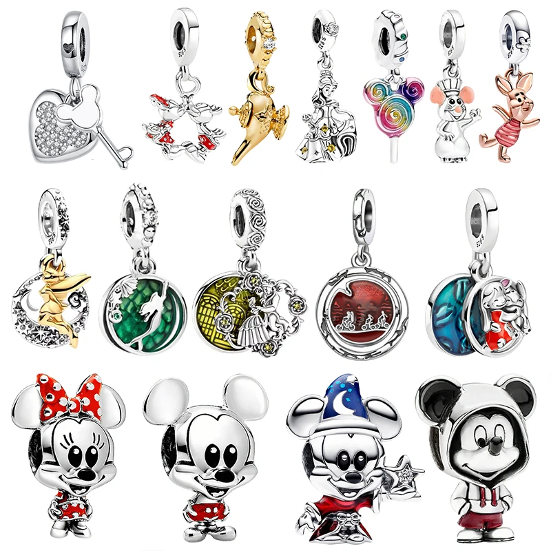 925 Silver A Mouse That Knows Magic Pendant beads Fit For Necklace  Bracelet DIY Festival Women's Jewelry Gifts