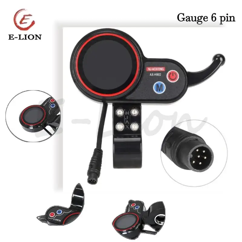 NJ AOXIONG NJAX-T أجزاء الأجهزة شاشة الكريستال السائل لعرض سكوتر كهربائي مع قفل أداة لوحة القيادة الملحقات