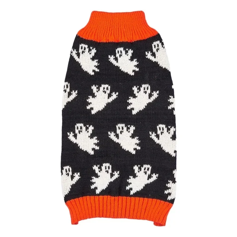 Halloween Costume for Medium and Large Dogs, Halloween Sweater, Pumpkin Skeleton, Puppy Holiday Jumpers, Dog Outfits, M-L Size