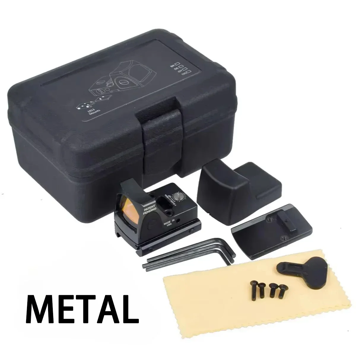 LAMBUL Red Dot Sight NYLON METAL Reflexvisier Zielfernrohr mit Picatinny und G-Mount für Glock17 Airsoft Gewehr Pistole Jagd G17 G19 Sight 9