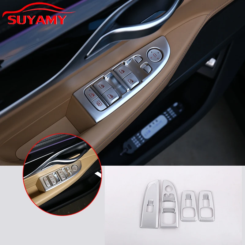 For BMW 7 Series G11 G12 2016-2018 ABS Car Door Window Lift Switch Button Frame Trim Cover Car Interior Accessories