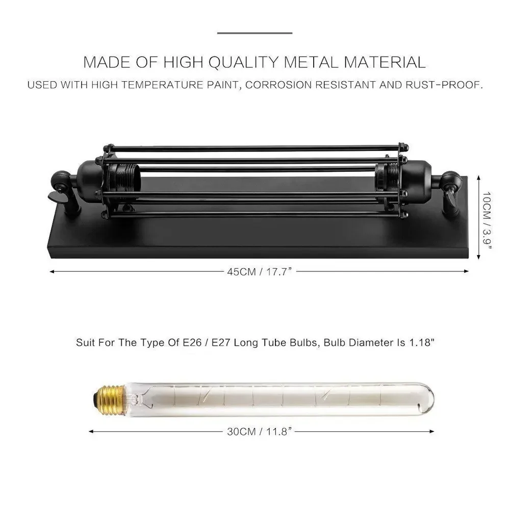 1/2 pçs retro criativo luz de parede loft americano vento industrial lâmpada parede e27 edison lâmpada bar café restaurante cabeceira arandela
