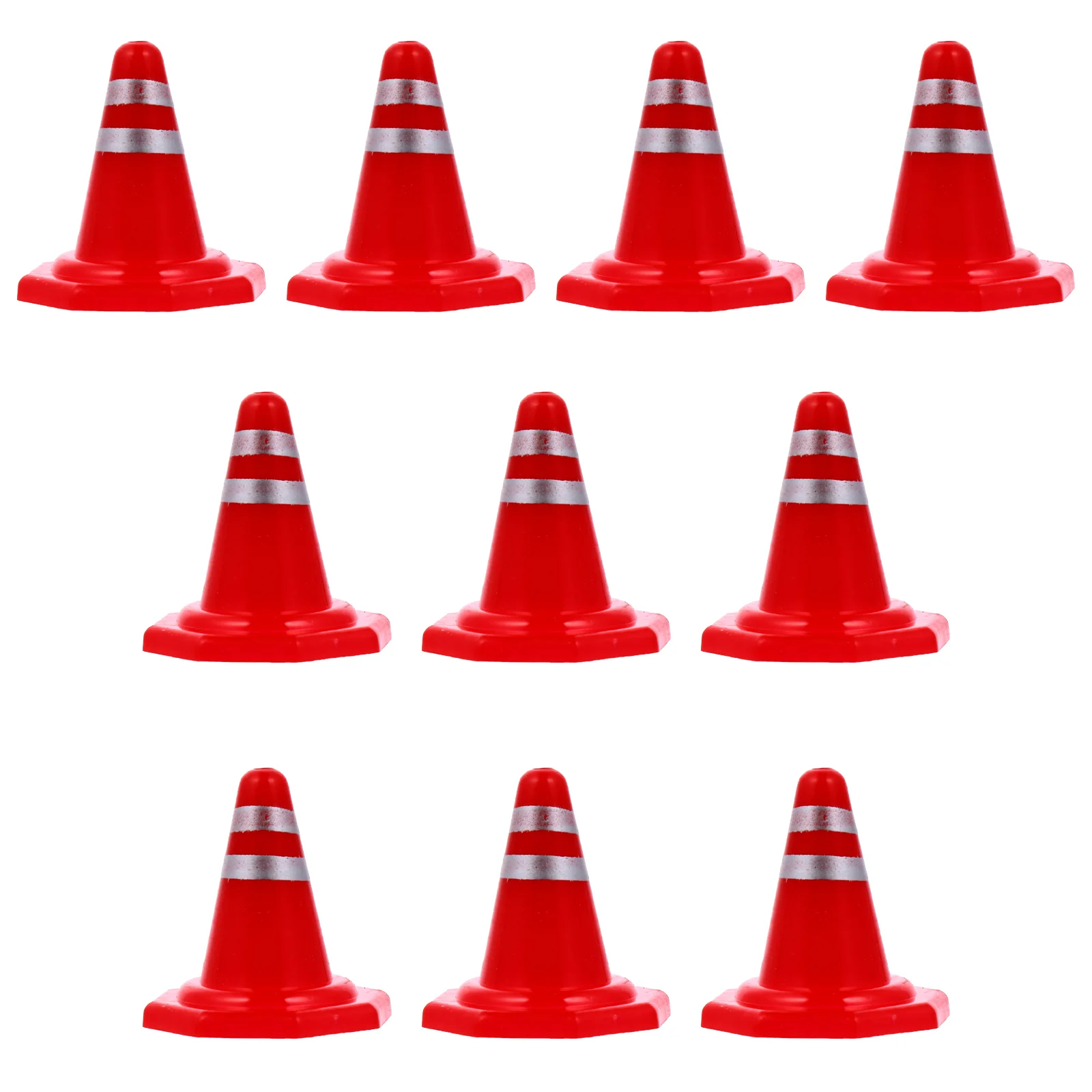 10 Pcs Sandbox Barricades Traffic Roadblock Simulation Sign DIY Cone Signs Table Props