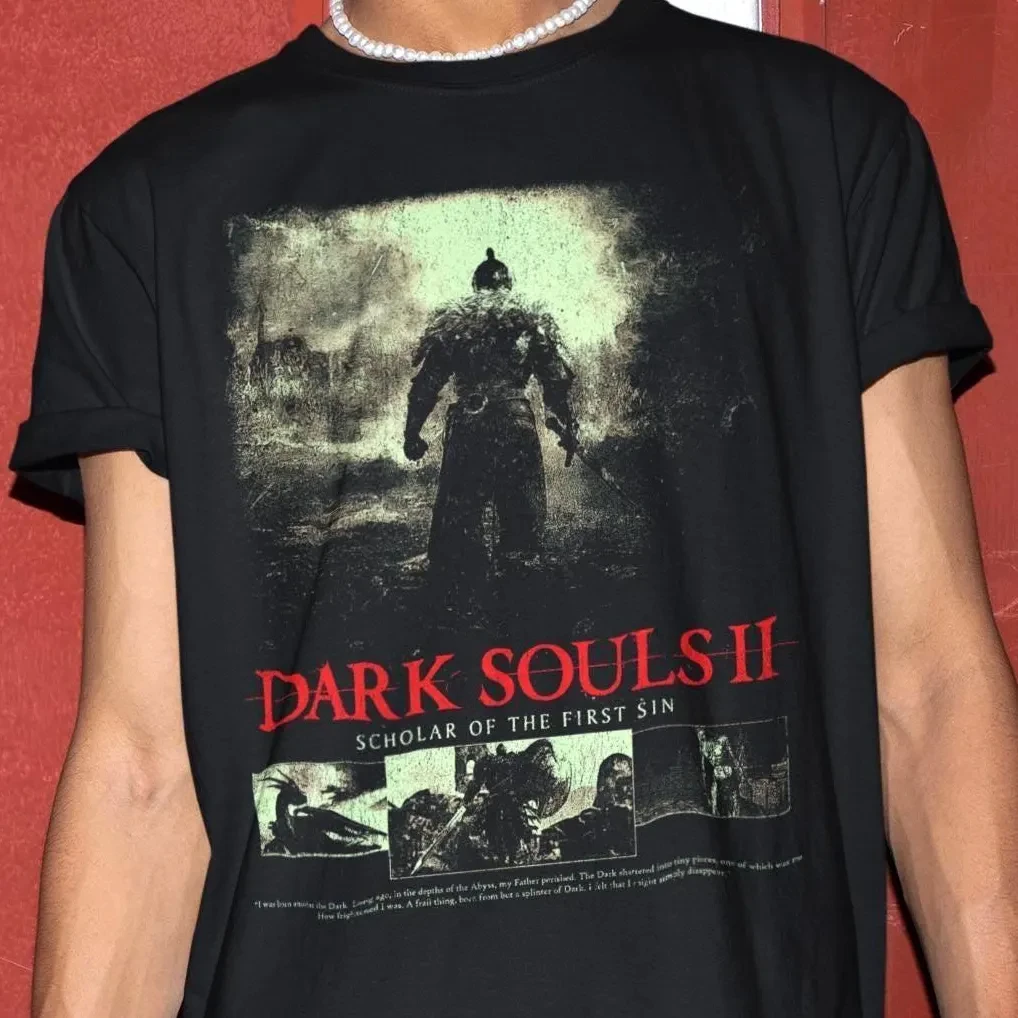 Dark Souls 2 Shirt -Gaming Tshirt,Video Game T-shirt Summer Men's and Women's Loose and Breathable T-shirt Top