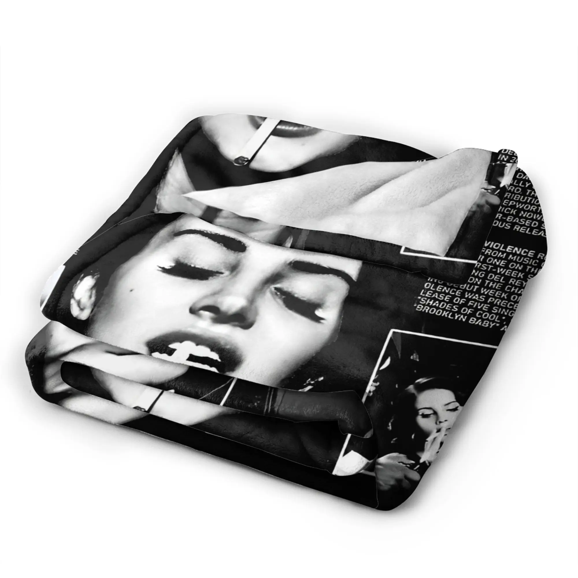 لانا ديل ري المغني الفانيلا رمي البطانيات ألبوم الموسيقى Ldr الإبحار للفراش بطانية محبوكة سيارة سوبر لينة متعددة الوظائف