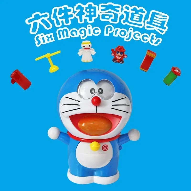 Cartoon Anime Doraemon Variety Toy 6 Change Props Treasure Chest  Jingle Cat Face-Changing Doraemon Children Girl Boy Cute Gift