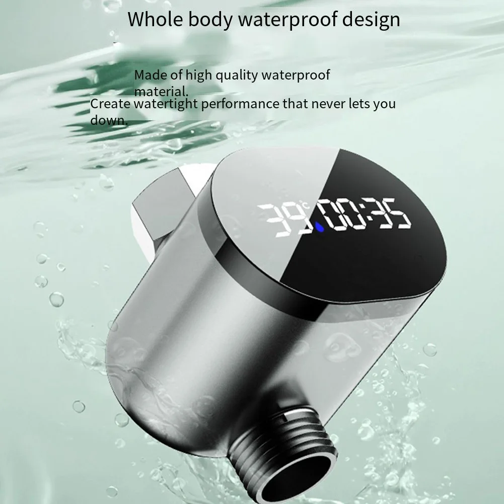1PC Shower Head Water Water Temperature Display Visual LED Faucet Temperature Gauge 6.8*5.8*2cm Without/with Light Showers Parts