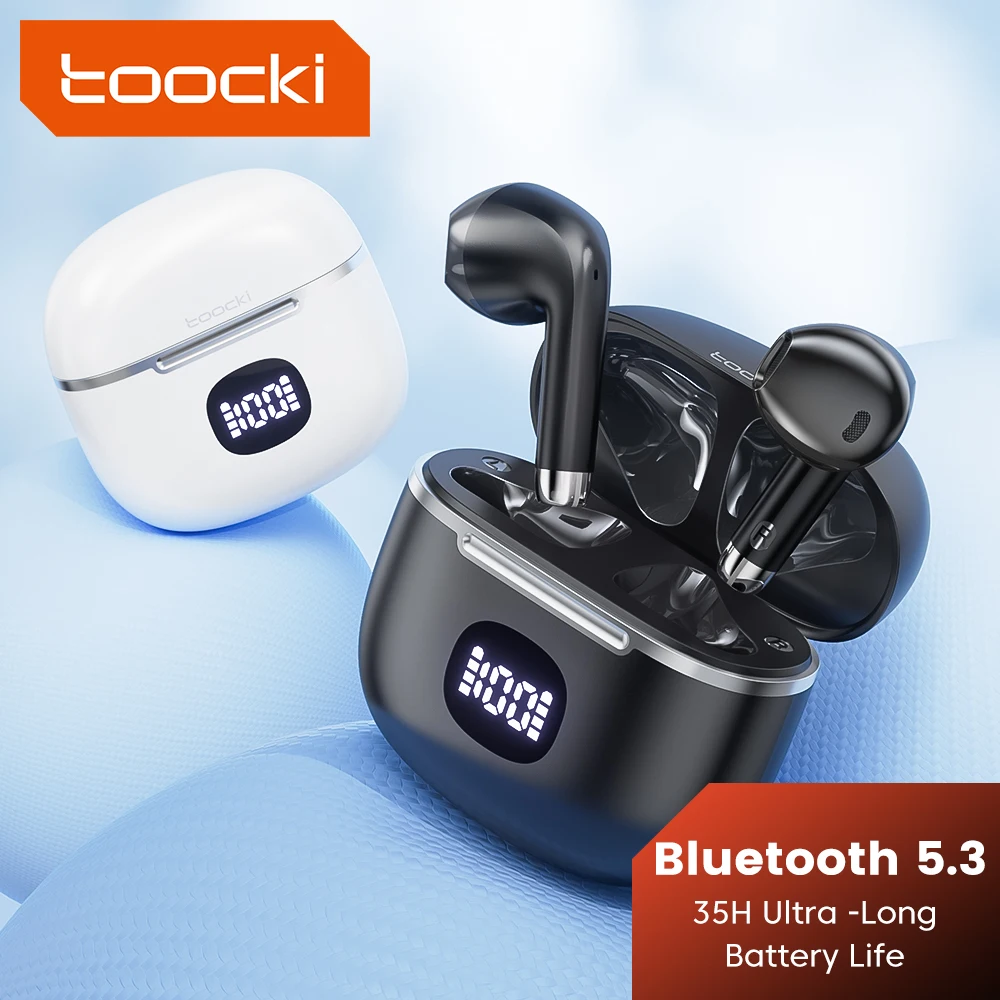 Toocki TWS Bluetooth 5.3 Earphones LED Display True Wireless Earbuds HiFi Stereo Touch Control Sport Headphone For iPhone Xiaomi