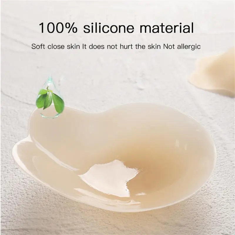 1Pair Reusable Silicone Nipple Cover Women Breast Petals Lift Chest Cover Invisible Self Adhesive Breast Bra Pasties Pad Sticker