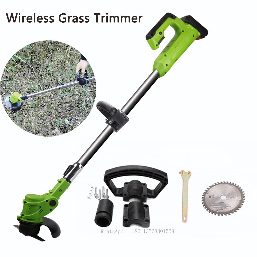 Electric Lawn Mower Agricultural Household Cordless Weeder 24V Lithium Battery Garden Pruning Tool Grass Trimmer Brush Cutter