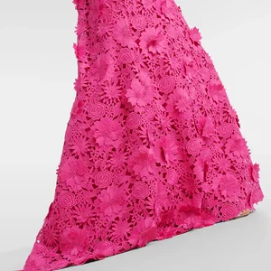 فساتين الأم الوردية الرائعة الدانتيل 3/4 أكمام فساتين أم العروس 2024 فساتين حفلات الزفاف على شكل حرف V الرقبة الزهور أفضل 6 فستان أم العروس الوردي للمبيعات - رقم 4