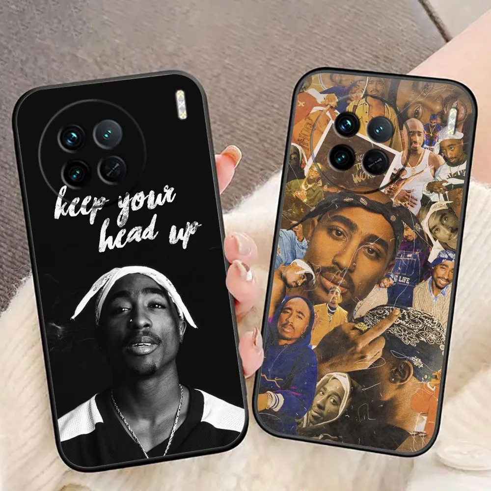 Rap Singer Tupac Shakur Cover Phone Case For VIVO X90 X80 X70 X60 X50 X20 V30 V29 V27 V25 V23 V23E V21 V21E V20 Pro Case Funda