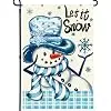 Let It Snow Christmas Snowman Garden Flag 12x18 Inch Double Sided jjp