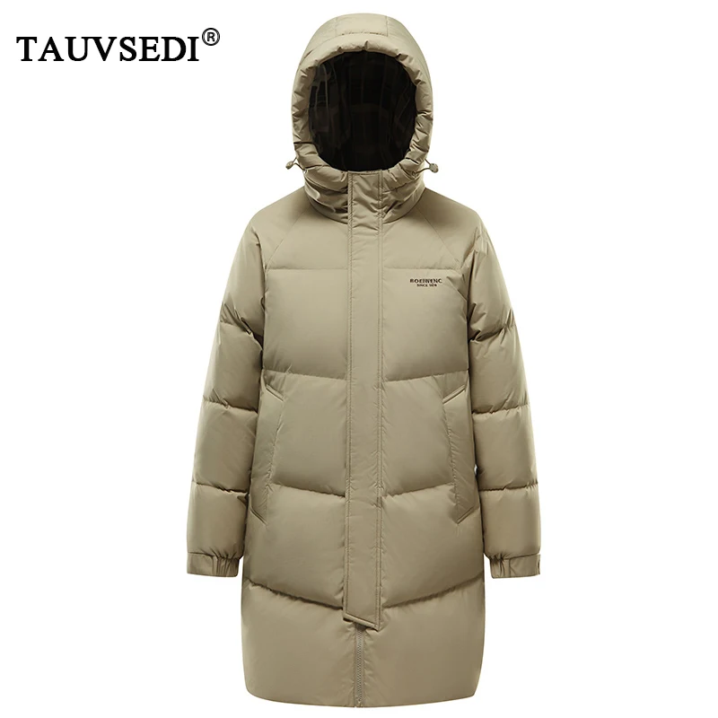 Winter Men Windproof Outdoor Ski Duck Down Long Parka Coat Man Hooded Thick Outwear Parka Male Loose Casual Overcoat Windbreaker