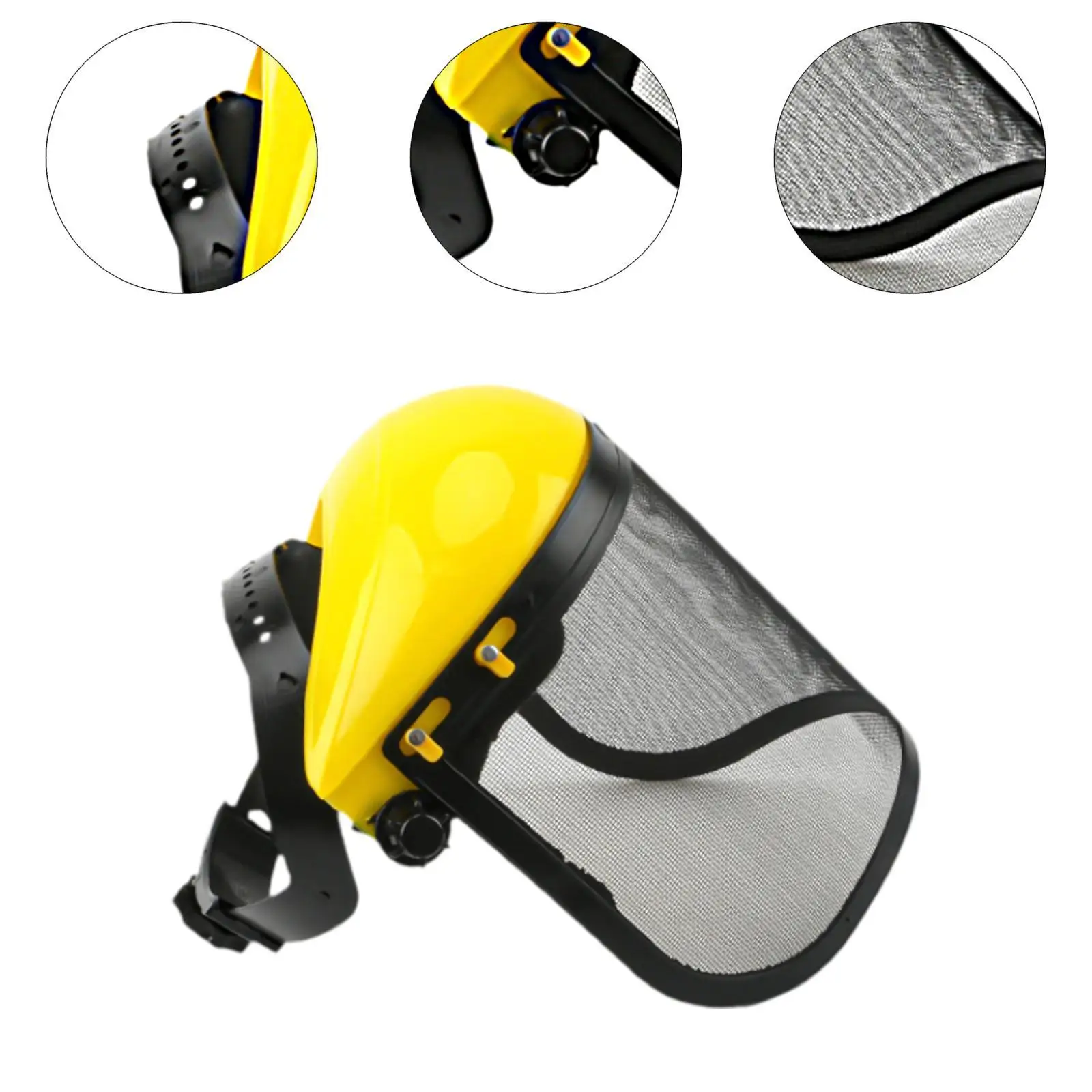 Forest Trimming Hard Hat Mesh Face Shield Face Cover Professional Multipurpose for Manufacturing Construction Adjustable