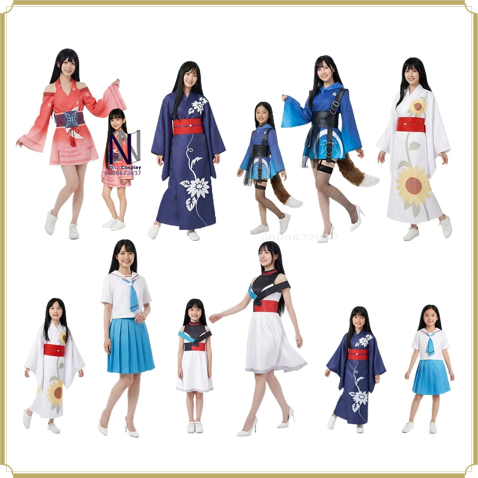 

Kaguya &Sakayori Iroha Cosplay Costume Chrono Kaguya-hime Cute Style Kimono/Dress Role Playing Anime Outfit Halloween Party Suit