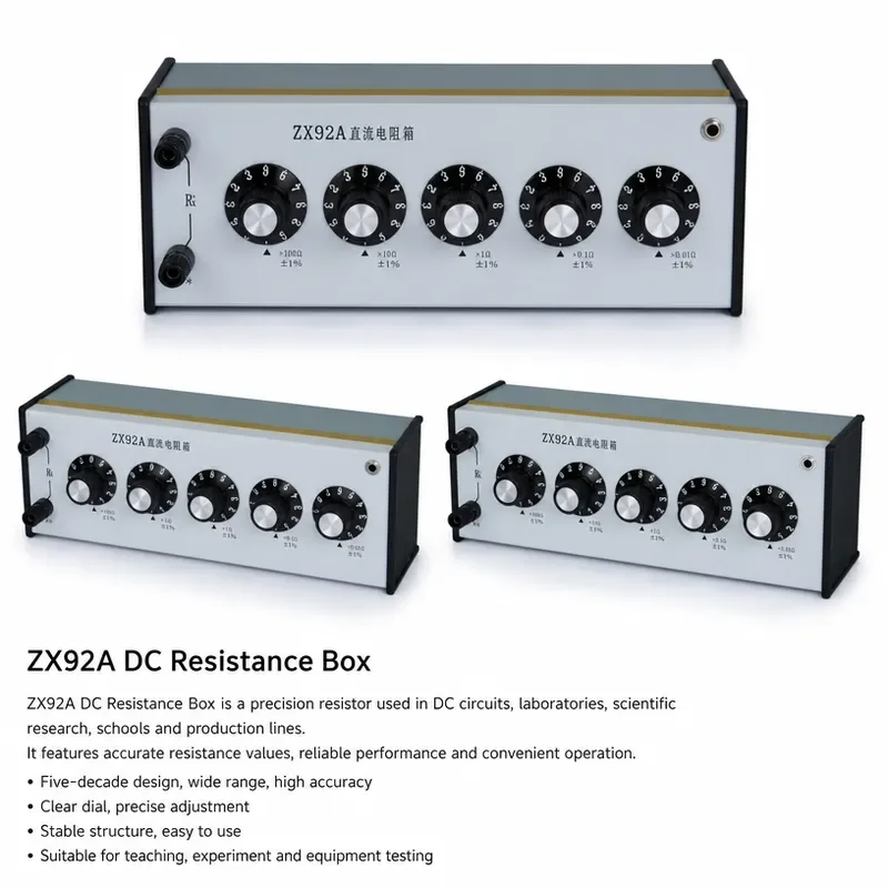 High Precision Decade Resistance Box ZX 92A 94A 95A 96A 97A 98A 99A Variable Resistor Standard for Lab Testing Calibration