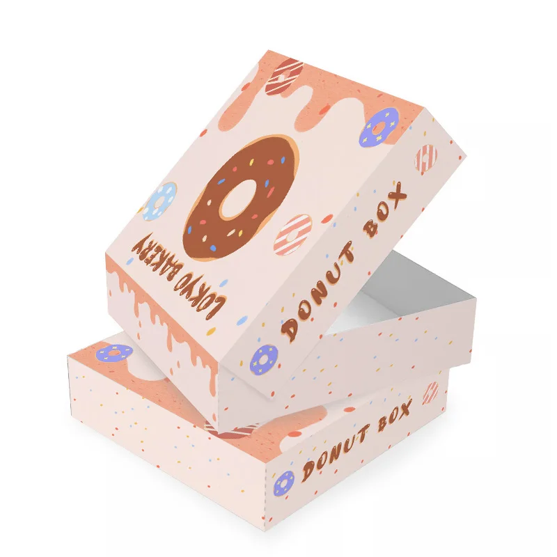 custom.LOKYO Custom Muffins Cupcake Donut Packaging Sweet Doughnut Biscuit Bakery Folder Coating Matt Lamination Direct C