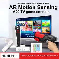 Handheld Retro Video Game Console for Kids& Adults,Game System with AR Gun Game,2 Game Controller, TV Plug& Play, Xmas Birthday