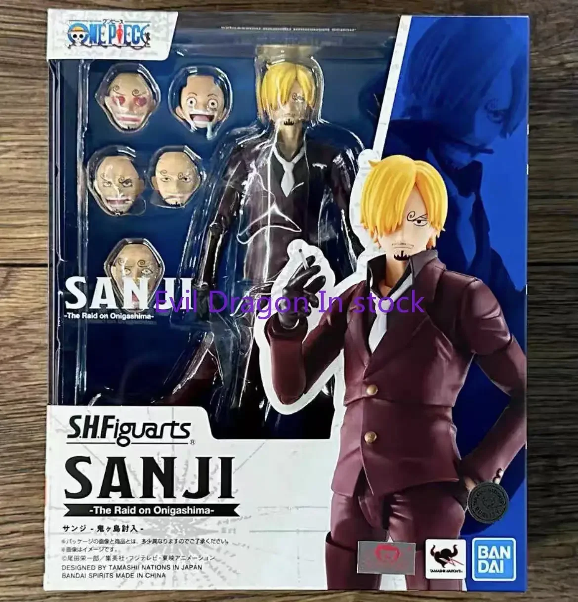 100% Original Bandai One Piece SH Figuarts SHF Sanji Raid on Onigashima Anime Action Figure Collectible Toys