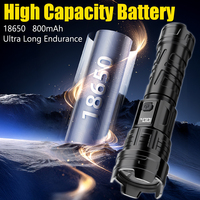 F2 Strong Light Flashlights Outdoor Torch USB Rechargeable Zoom Multi-Function Portable Lighting Camping Fishing Running Lamp