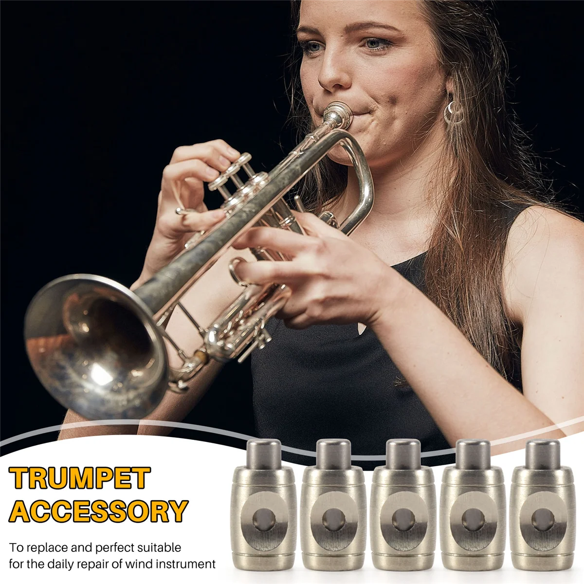 Valve à broche trombone pour amoureux de trompent, clé à eau, accessoire, ensemble de 5 pièces