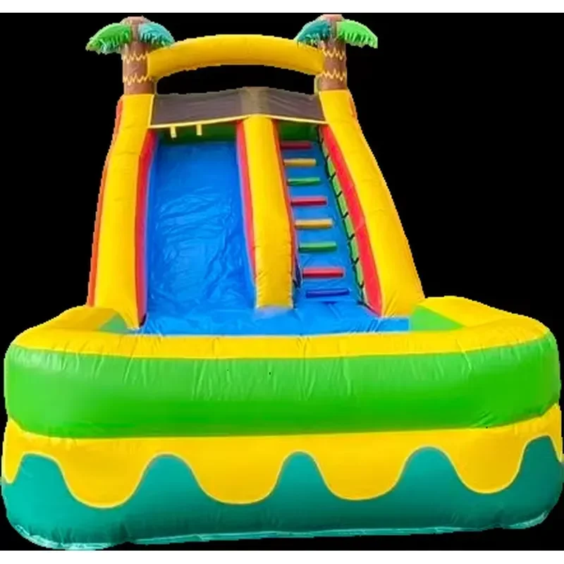 PVC Inflatable Rainbow Waterslide for Kids Outdoor Games Rental for Home School Shopping Mall Parties