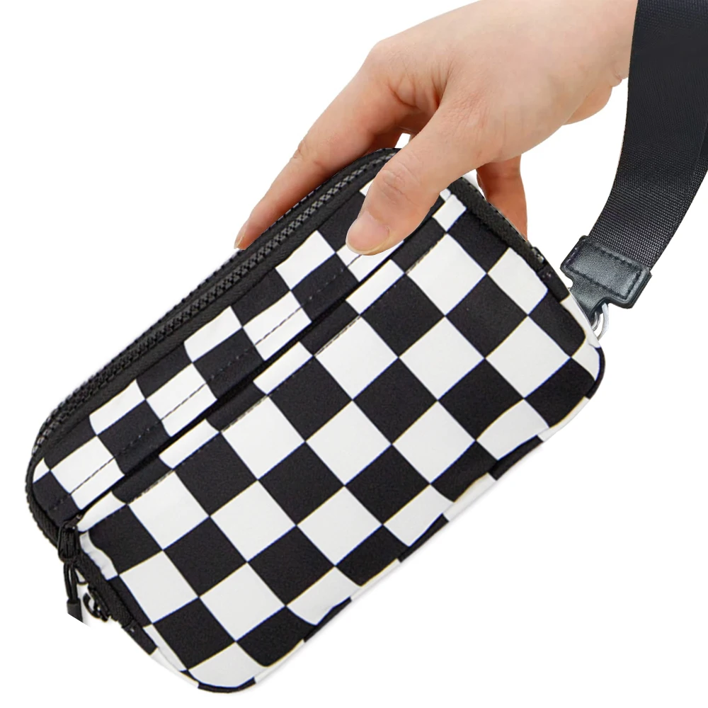 Small Crossbody Bags for Women Men Cellphone Belt Bag Purse Fanny Pack with Adjustable Strap Black Sling Bag for Festival Gifts