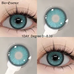 New Bio-essence 1Day Color contact Lenses Viviring Super Nature Pupils with Prescription Myopia Lenses Degree 0~-8.00 for Asian