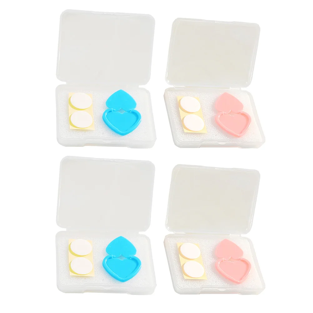 4 Pcs Button Cover Accessories Protective Copy Board Heart Baffle Plastic DIY Shape Covers