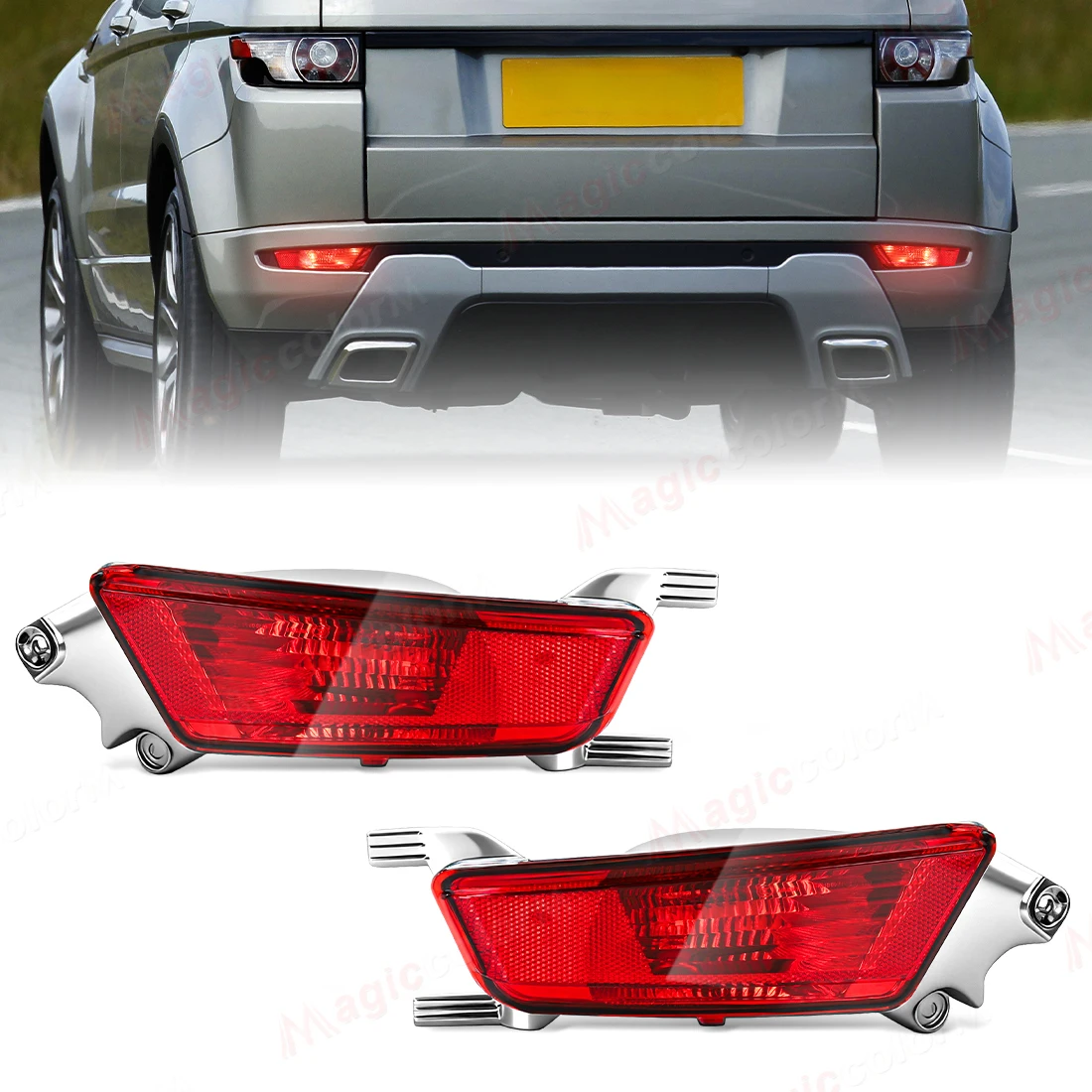 

For Land Rover Range Evoque 2011 2012-2018 Rear Bumper Brake Light Reflector Fog Lamp Stop Lamp With Bulb LR025148 LR025149