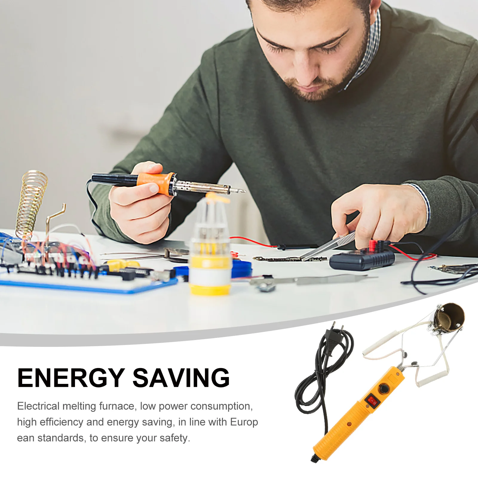 Handheld Tin Furnace 500W Adjustable Temperature Electric Melting Pot For Jewelry Making Soldering Tool Tin Solder Pot