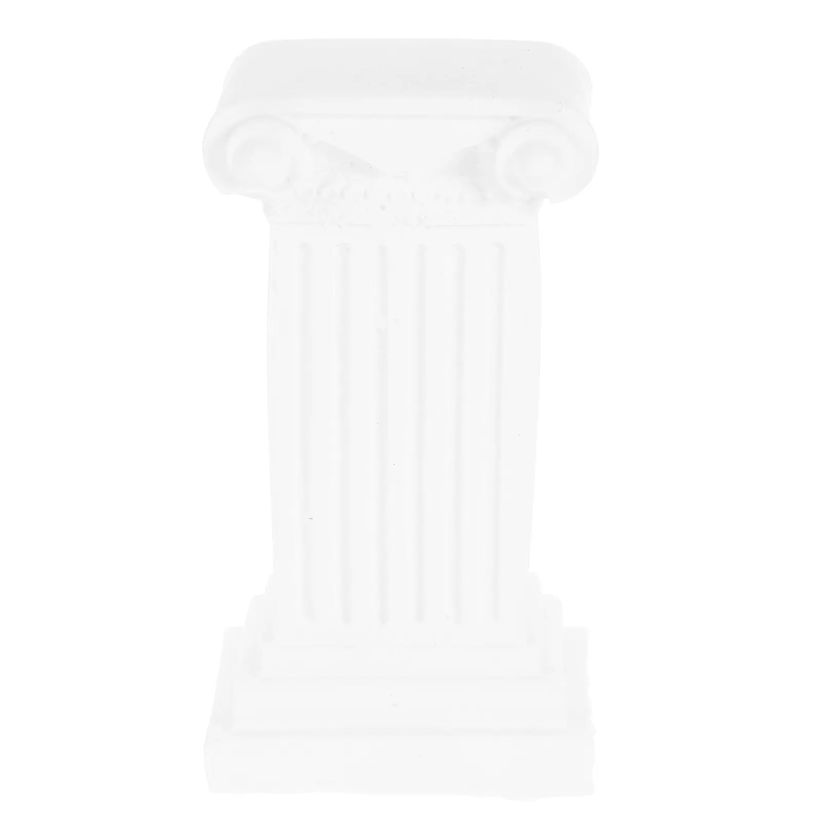 White Plaster Roman Column Statue Elegant Decorative Pillar for Living Room Bedroom Tabletop Centerpiece Candlestick Stand Zen