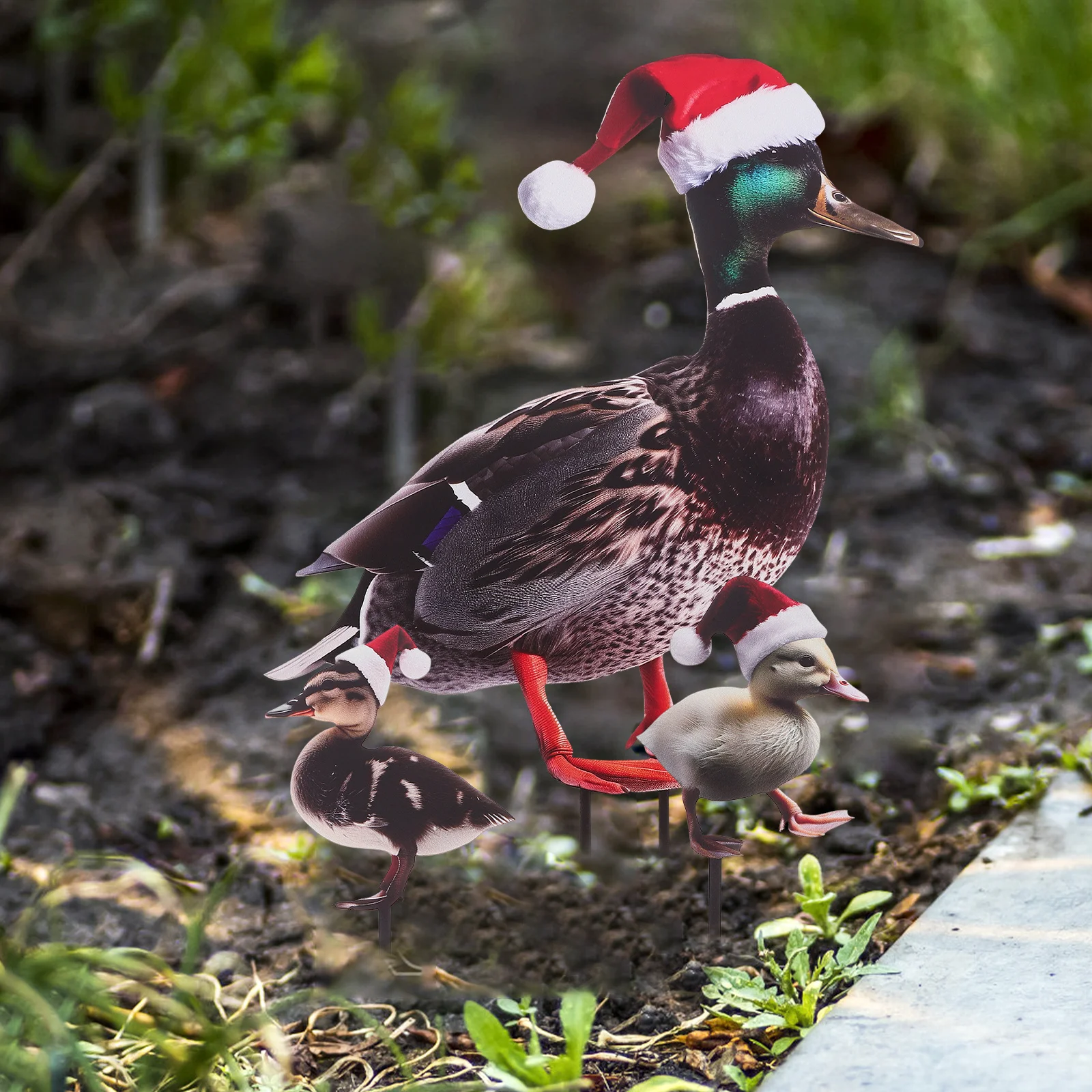 

4Pcs Metal Duck Yard Stakes Iron Lawn Garden Decoration Outdoor Animal Stake Sign Party Garden Ornament Lawn Yard Decoration