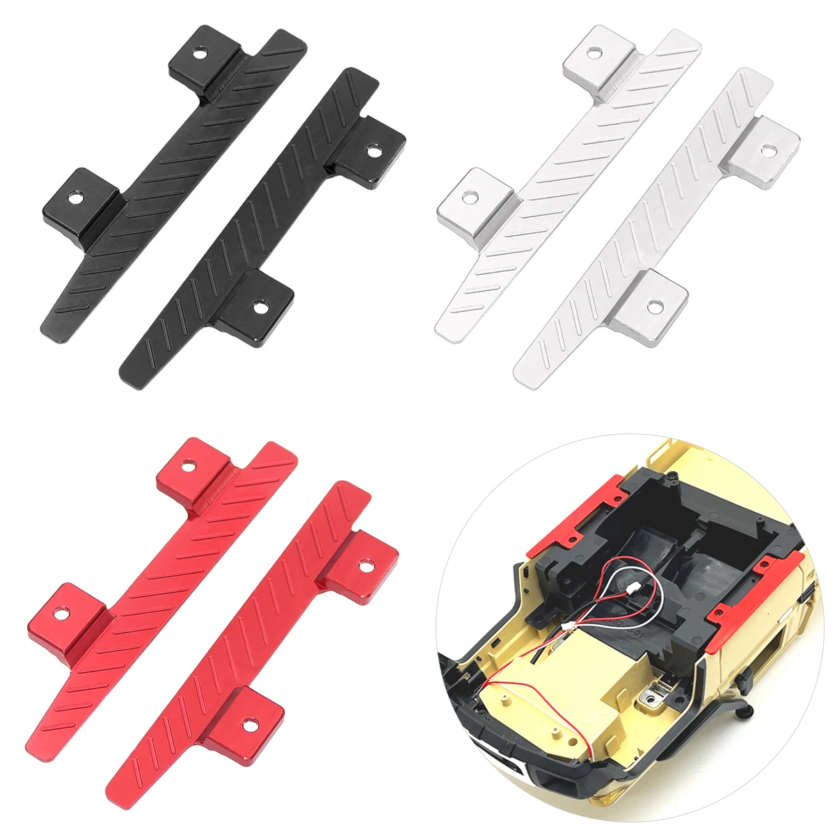 

MN82 LC79 MN78 Aluminum Side Pedal Modification Left Right Foot Pedals For MN 82 1/12 RC Crawler Car Replacement Upgrade Parts