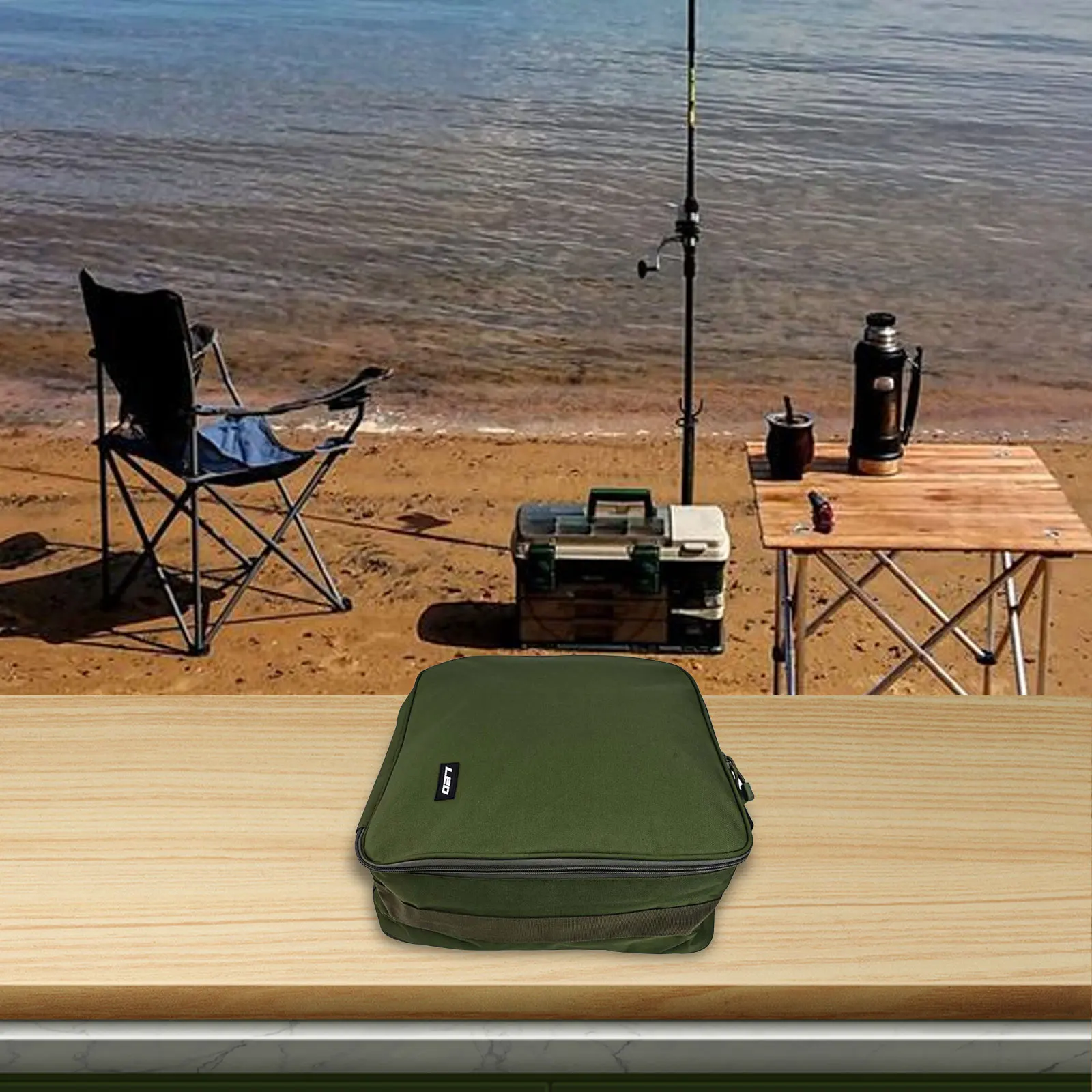 

Сумка для рыбалки на открытом воздухе, 182 г, 6,4 унции, устойчивая к царапинам, водоотталкивающая, для рыболовных катушек, 1 шт., ткань Оксфорд 600D