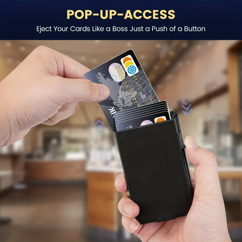 

Кошелек-картхолдер с защитой от RFID и антимагнитным эффектом, многофункциональный, для мужчин и женщин