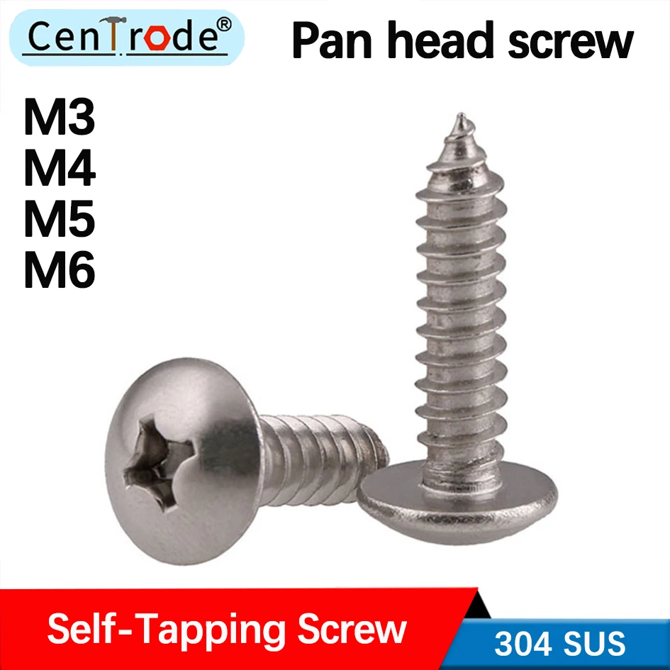 Саморезы с крестовой головкой, из нержавеющей стали 304, 30 шт.