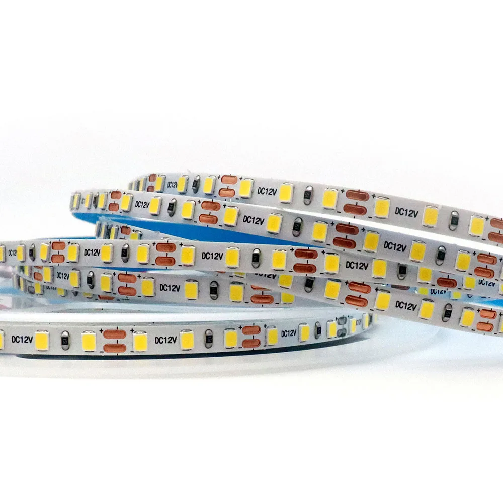 5mm LED Strip Lights DC12V 24V 120ledds/m 2835 SMD Flexible LED Tape Lamp Red Green Yellow Ice Blue Orange 3000k 4000k 6000k 5m