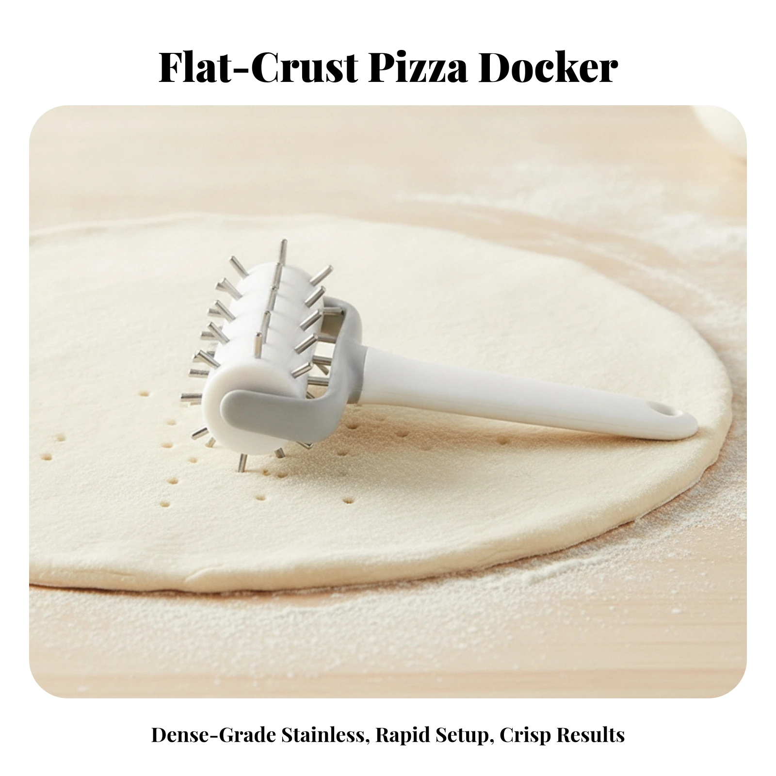 Pizza Pastry Docking Tool Sturdy Pizza Pastry Docker Utensil Compact Time-Saving for Bakers, Baking, Kitchen
