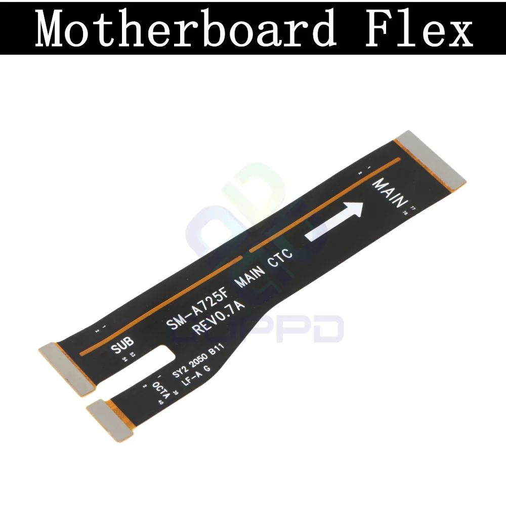 Top Ear Loud Speaker SIM Card Charging Port Board For Samsung A72 A725F Fingerprint Sensor Signal Off On Motherboard Flex Cable