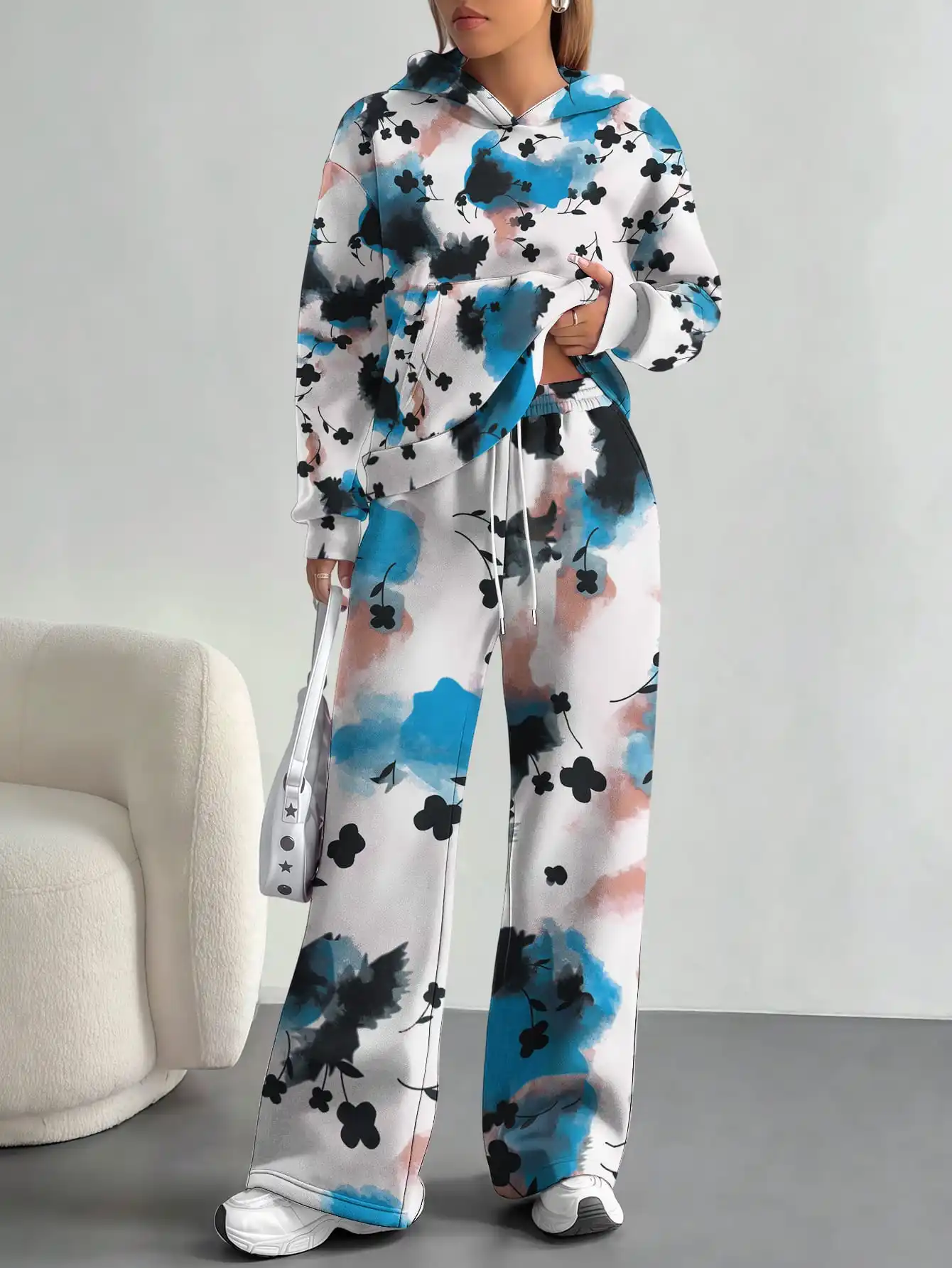 2025 new green camouflage sports style foreign trade printing hot style fashion casual outdoor European and American women's sui