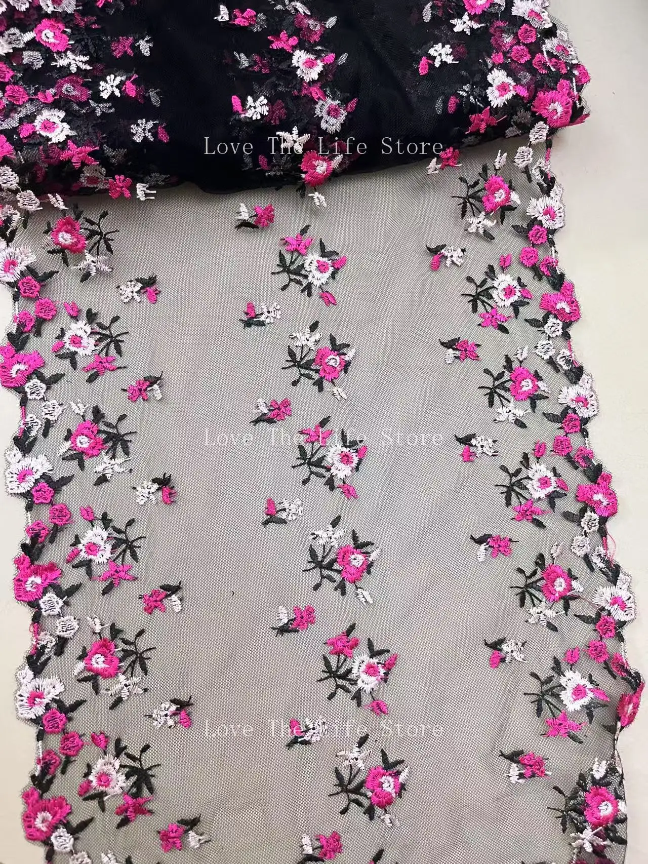 20 Yards Pink  Lace Trim Embroidery Lace Fabric Hand Made Sewing Craft DIY Lace Triming For Clothing Accessories New